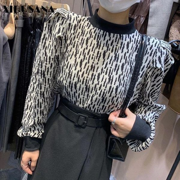 women's blouses & shirts 2021 chic printed stand collar chiffon women long puff sleeve spring autumn vintage ladies drop, White
women's blouses & shirts 2021 chic printed stand collar chiffon women long puff sleeve spring autumn vintage ladies drop, White