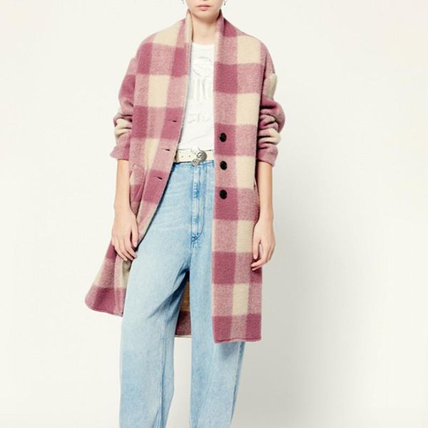 women's wool & blends women woolen coat single breasted pink plaid female jacket with pockets 2021 autumn winter, Black
women's wool & blends women woolen coat single breasted pink plaid female jacket with pockets 2021 autumn winter, Black
