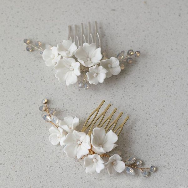 hair clips & barrettes slbridal handmade opal crystal rhinestone pearls ceramic flower bridal comb earrings wedding accessories women jewelr, Golden;silver
hair clips & barrettes slbridal handmade opal crystal rhinestone pearls ceramic flower bridal comb earrings wedding accessories women jewelr, Golden;silver