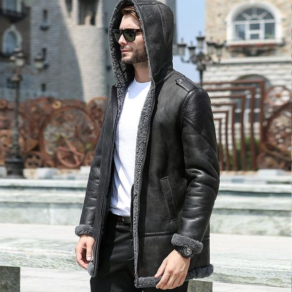 men's leather & faux real fur coat men sheep shearing winter jacket mens clothing 2021 jaqueta de couro 156-ll81152-1 yy1158, Black
men's leather & faux real fur coat men sheep shearing winter jacket mens clothing 2021 jaqueta de couro 156-ll81152-1 yy1158, Black