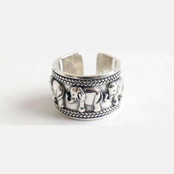 cluster rings meyrroyu 925 sterling silver vintage animal elephant open ladies jewelry party accessories gifts, Golden;silver
cluster rings meyrroyu 925 sterling silver vintage animal elephant open ladies jewelry party accessories gifts, Golden;silver