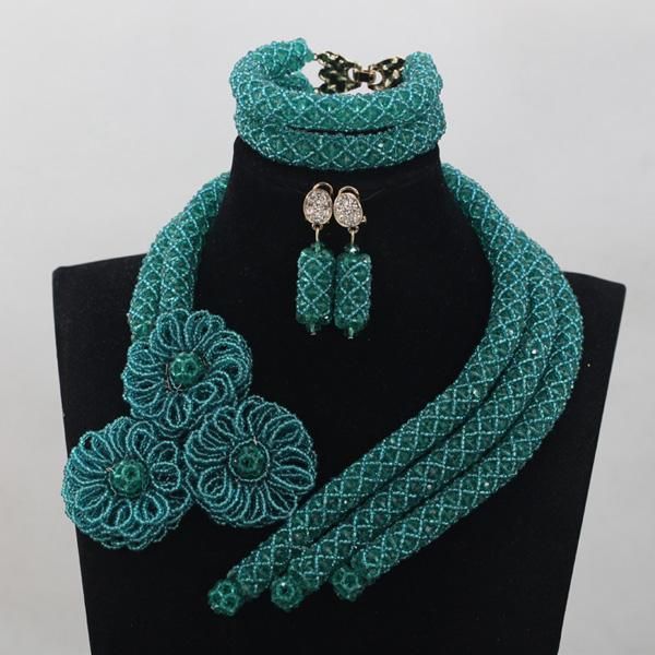earrings & necklace splendid teal green african women wedding beads jewelry sets flower crystal bracelet set qw524, Silver
earrings & necklace splendid teal green african women wedding beads jewelry sets flower crystal bracelet set qw524, Silver