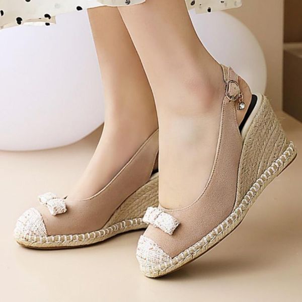 fanyuan 2021 wedge high heels bowknot round toe summer women shoes flock back strap buckle female sandals big size 30-44, Black
fanyuan 2021 wedge high heels bowknot round toe summer women shoes flock back strap buckle female sandals big size 30-44, Black