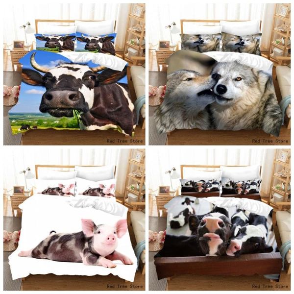 bedding sets double bed comforters animal series bedspread 200x200cm cow pig and wolf pattern printed quilt with 1/2 pc pillow case bedline
bedding sets double bed comforters animal series bedspread 200x200cm cow pig and wolf pattern printed quilt with 1/2 pc pillow case bedline