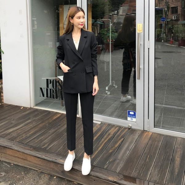 pants suits elegant woman spring and autumn fashion solid color black office ladies business professional ol two-piece suit women's two, White
pants suits elegant woman spring and autumn fashion solid color black office ladies business professional ol two-piece suit women's two, White