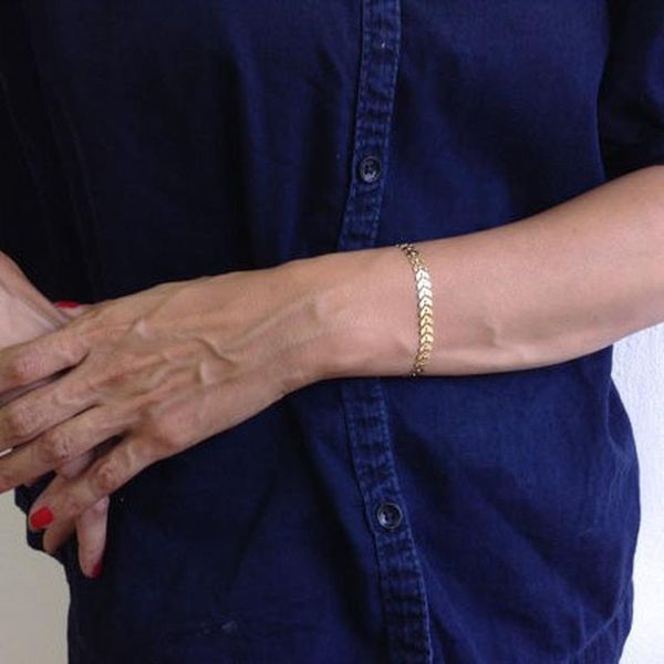 simple bracelets women retro fishbone chain bracelet yellow gold color women's jewellery accesorios wholesale pulseras link,, Black
simple bracelets women retro fishbone chain bracelet yellow gold color women's jewellery accesorios wholesale pulseras link,, Black