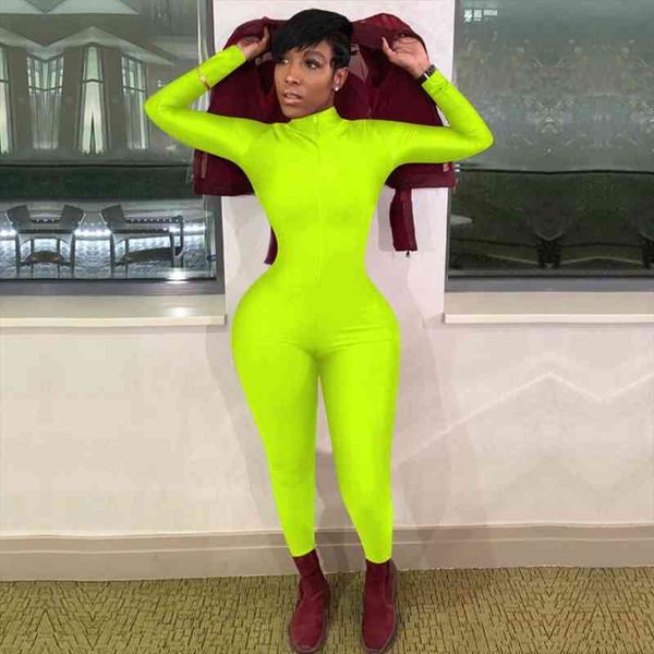 jumpsuit bodycon romper long sleeve bodysuit women neon green zipper elegant playsuit club jumpsuits women, Black;white
jumpsuit bodycon romper long sleeve bodysuit women neon green zipper elegant playsuit club jumpsuits women, Black;white