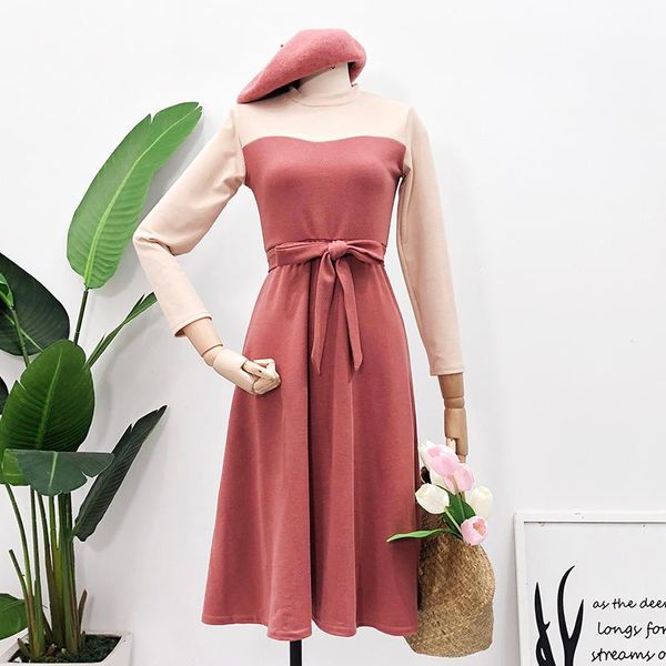 casual dresses 2021 contrast color mosaic fake two-piece slim women dress strap high waist round neck long sleeve bottom, Black;gray
casual dresses 2021 contrast color mosaic fake two-piece slim women dress strap high waist round neck long sleeve bottom, Black;gray