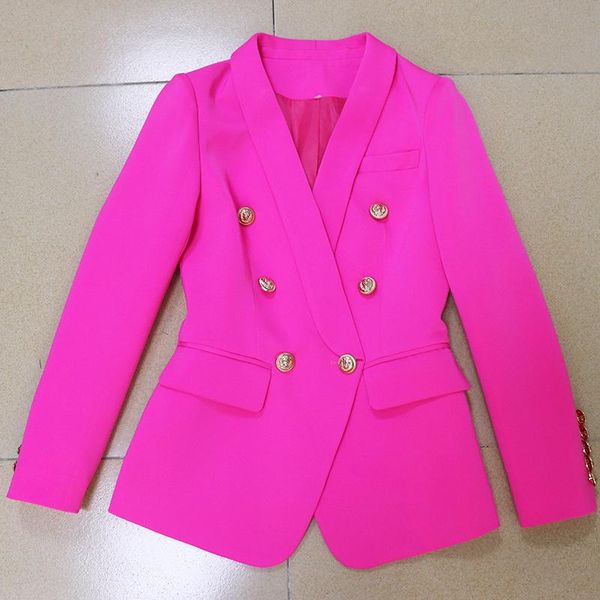 excellent quality 2021 classic designer women blazer slim fitting double breasted lion buttons shawl collar neon pink, White;black
excellent quality 2021 classic designer women blazer slim fitting double breasted lion buttons shawl collar neon pink, White;black