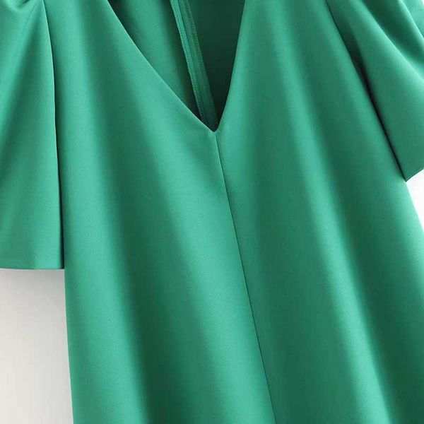 2021new 2021 women fashion v neck pleats puff sleeve solid green mini dress chic office lady vestidos casual straight dresses ds3681, Black;gray
2021new 2021 women fashion v neck pleats puff sleeve solid green mini dress chic office lady vestidos casual straight dresses ds3681, Black;gray