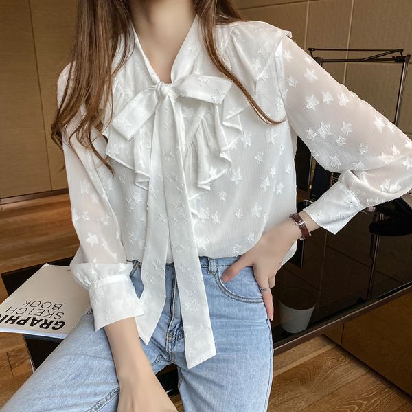 women's tanks & camis womens spring fairy ruffles bow neck dobby chiffon long-sleeved casual blouses shirts c6qp, White
women's tanks & camis womens spring fairy ruffles bow neck dobby chiffon long-sleeved casual blouses shirts c6qp, White