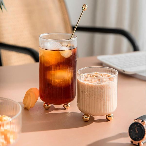 wine glasses nordic style vertical pattern glass transparent water coffee cup luxury golden round bead bottom milk juice cups home tableware
wine glasses nordic style vertical pattern glass transparent water coffee cup luxury golden round bead bottom milk juice cups home tableware