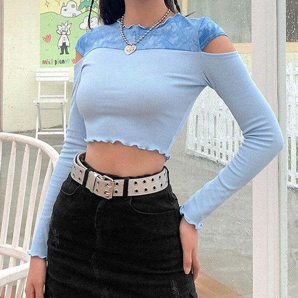 women's t-shirt women fashion strapless slim 2021 autumn crop street casual t-shirts stitching ruffled full sleeve tees, White
women's t-shirt women fashion strapless slim 2021 autumn crop street casual t-shirts stitching ruffled full sleeve tees, White