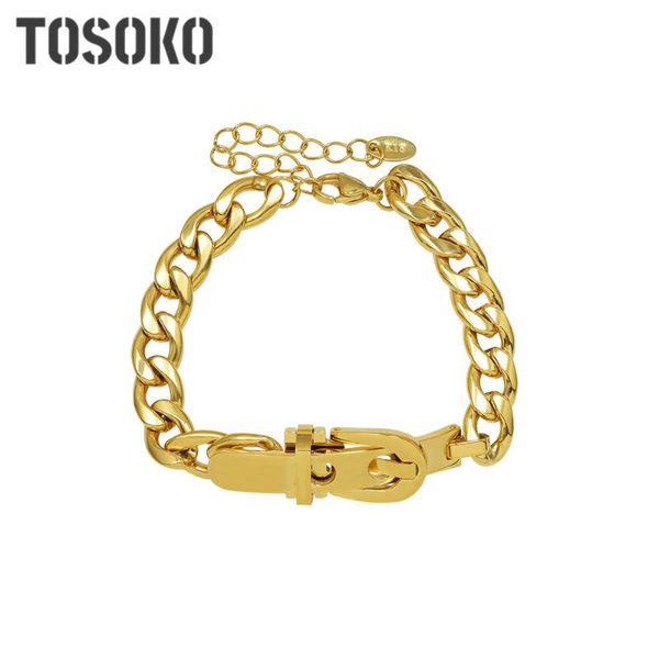 link, chain tofflo stainless steel exaggerated watch buckle bracelet women's thick hip hop bse257, Black
link, chain tofflo stainless steel exaggerated watch buckle bracelet women's thick hip hop bse257, Black