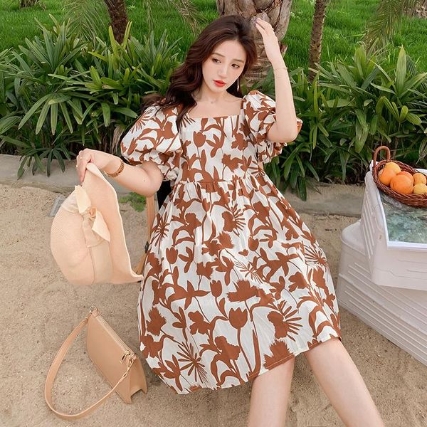 maternity dresses 2021 summer sweet hubble-bubble sleeve floral dress for fashion printing square collar a-line plus size blouses, White
maternity dresses 2021 summer sweet hubble-bubble sleeve floral dress for fashion printing square collar a-line plus size blouses, White