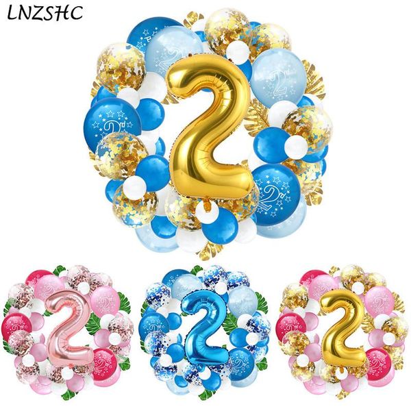 party decoration 2 birthday years pink blue latex balloons boy girl 2nd decorations kids baby shower baloon two 
party decoration 2 birthday years pink blue latex balloons boy girl 2nd decorations kids baby shower baloon two