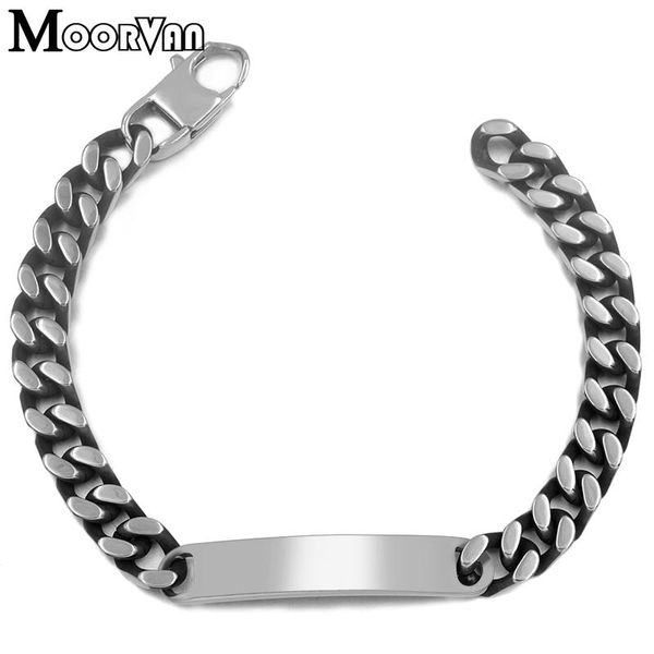 moorvan cool men autumn banquet vintage stainless steel id bracelets for man gift jewelry decorations vb577, Black
moorvan cool men autumn banquet vintage stainless steel id bracelets for man gift jewelry decorations vb577, Black