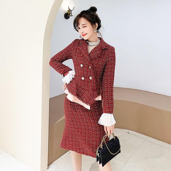two piece dress autumn elegant weaving tassel tweed skirt set women's sets suit jacket and irregular 2 women, White
two piece dress autumn elegant weaving tassel tweed skirt set women's sets suit jacket and irregular 2 women, White