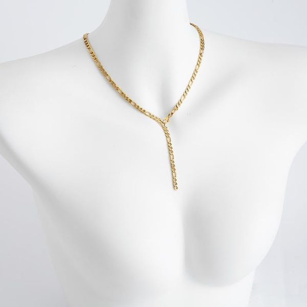 pendant necklaces fashion 54cm stainless steel figaro chain y necklace minimalist statement collar beaded jewelry, Silver
pendant necklaces fashion 54cm stainless steel figaro chain y necklace minimalist statement collar beaded jewelry, Silver