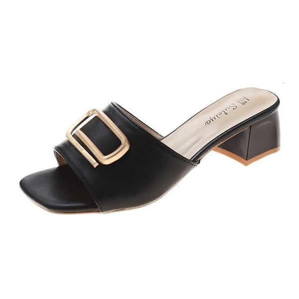slippers shoes med square heel woman's luxury slides block designer fashion rome pu hoof heels casual sl 42jy, Black
slippers shoes med square heel woman's luxury slides block designer fashion rome pu hoof heels casual sl 42jy, Black