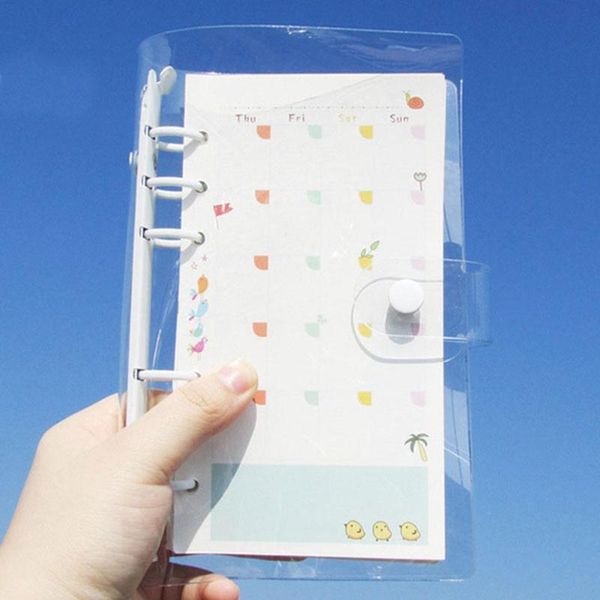 color a5 a6 loose leaf cover-po organizer diary- transparent case binder agenda stationery supplies notepads, Purple;pink
color a5 a6 loose leaf cover-po organizer diary- transparent case binder agenda stationery supplies notepads, Purple;pink