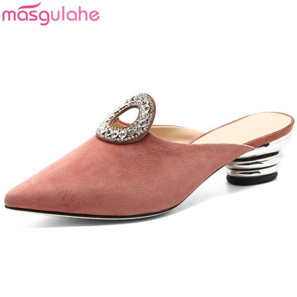 slippers masgulahe pink fashion 2021 summer shoes woman pointed toe shallow casual mules women suede leather, Black
slippers masgulahe pink fashion 2021 summer shoes woman pointed toe shallow casual mules women suede leather, Black