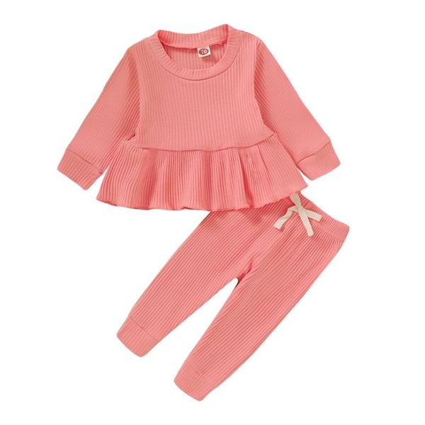 clothing sets kids girl fall clothes cute baby outfits long sleeve solid pink ruffled shirt + leggings pants pajamas, White
clothing sets kids girl fall clothes cute baby outfits long sleeve solid pink ruffled shirt + leggings pants pajamas, White