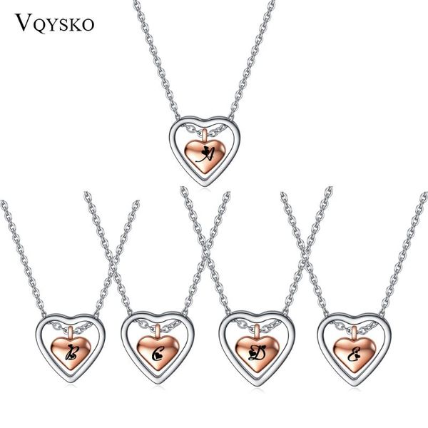 rose gold initial letter necklaces for women stainless steel love heart charm chain necklace pendant collar girls jewelry chains, Silver
rose gold initial letter necklaces for women stainless steel love heart charm chain necklace pendant collar girls jewelry chains, Silver