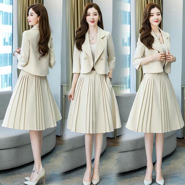 the spring of 2021 women's clothing fashion celebrity lady temperament show thin suit pleated skirt two piece dress, White
the spring of 2021 women's clothing fashion celebrity lady temperament show thin suit pleated skirt two piece dress, White