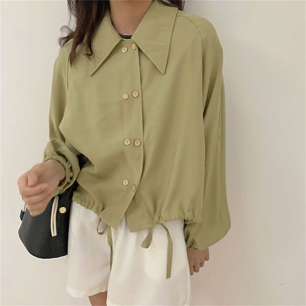 women's jackets hzirip retro lantern sleeves shirts solid jackets loose women drawstring streetwear casual chic autumn all games s0gz, Black;brown
women's jackets hzirip retro lantern sleeves shirts solid jackets loose women drawstring streetwear casual chic autumn all games s0gz, Black;brown