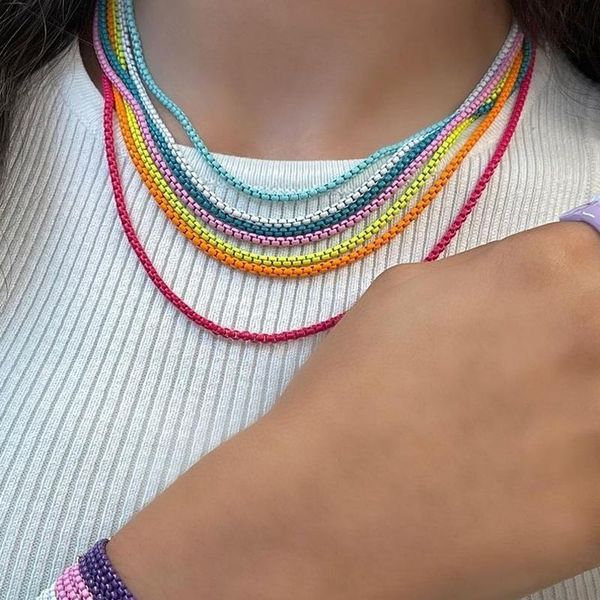 chains colorful box chain necklace women 2021 trendy candy color 2.5mm width for jewelry gift, Silver
chains colorful box chain necklace women 2021 trendy candy color 2.5mm width for jewelry gift, Silver