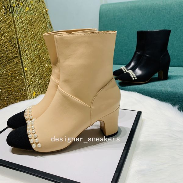 luxury fashion ankle boots designer lady nude leather black toe with pearls beading martin boot on-trend winter shoes for womens
luxury fashion ankle boots designer lady nude leather black toe with pearls beading martin boot on-trend winter shoes for womens