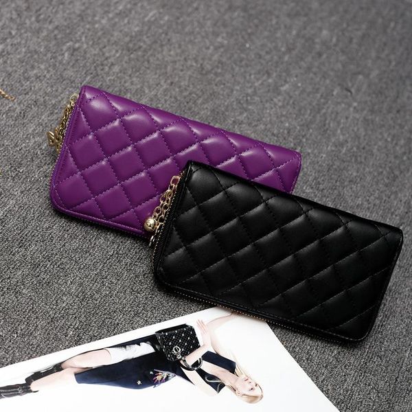 wallets 2021 korean lingge long ladies wallet zipper large capacity clutch multi-card phone bag womens and purses, Red;black
wallets 2021 korean lingge long ladies wallet zipper large capacity clutch multi-card phone bag womens and purses, Red;black