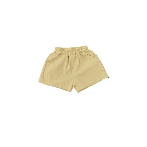 shorts spring and summer children's pants cotton solid color pocket rubber band belt waist boy girl, Black 
shorts spring and summer children's pants cotton solid color pocket rubber band belt waist boy girl, Black