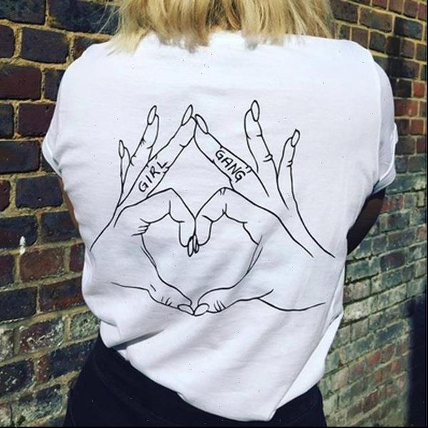 girl womens t shirt gang love hand sign back printed feminism women tumblr fashion summer casual o neck cool, White
girl womens t shirt gang love hand sign back printed feminism women tumblr fashion summer casual o neck cool, White