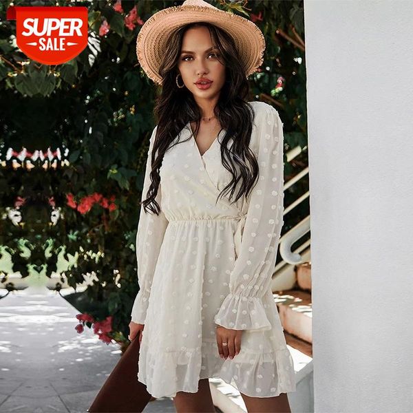 Spring Solid Color Jacquard Short Dress Women Casual High Waist Butterfly Sleeve Slim Mini Dress For Women New Fashion #ZS1Y, White;black
Spring Solid Color Jacquard Short Dress Women Casual High Waist Butterfly Sleeve Slim Mini Dress For Women New Fashion #ZS1Y, White;black