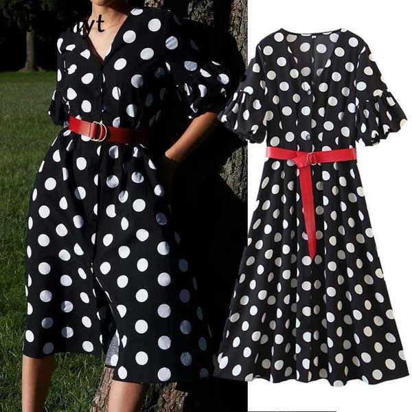 klkxmyt summer za dress women fashion vintage dot print with belt v-neck party midi vestidos de fiesta noche 210527, Black;gray
klkxmyt summer za dress women fashion vintage dot print with belt v-neck party midi vestidos de fiesta noche 210527, Black;gray