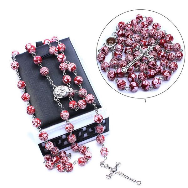 pendant necklaces 2 types catholic rosary beads prayer cross necklace imitation ceramic religious ornament long virgin mary glass jewelry, Silver
pendant necklaces 2 types catholic rosary beads prayer cross necklace imitation ceramic religious ornament long virgin mary glass jewelry, Silver