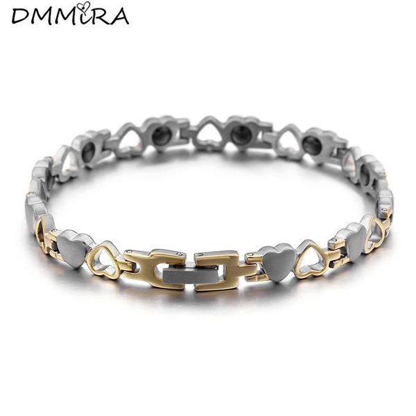 charm bracelets fashion women silver gold germanium titanium steel hollow hearts health magnets energy healthy jewelry, Golden;silver
charm bracelets fashion women silver gold germanium titanium steel hollow hearts health magnets energy healthy jewelry, Golden;silver