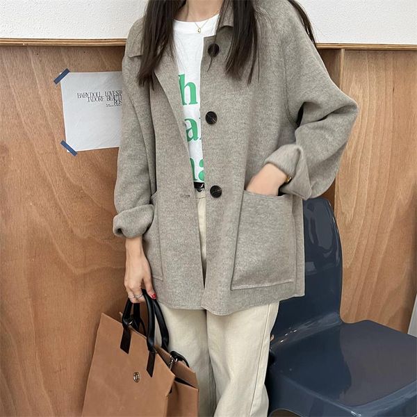 women's jackets aibeautyer 2021 fashionable korean pockets vintage woolen oversized lady wild autumn winter, Black;brown
women's jackets aibeautyer 2021 fashionable korean pockets vintage woolen oversized lady wild autumn winter, Black;brown
