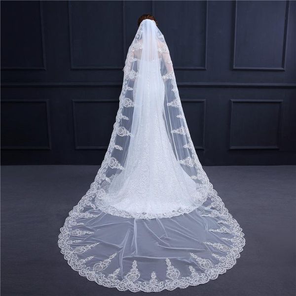bridal veils white ivory brides for wedding 3m long luxury cathedral veil appliques accessories veu de noiva, Black
bridal veils white ivory brides for wedding 3m long luxury cathedral veil appliques accessories veu de noiva, Black