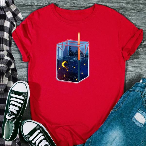 women's t-shirt starry sky drink box streetwear womens t shirts loose summer tshirt creativity tee clothes cotton cartoons o-neck women, White
women's t-shirt starry sky drink box streetwear womens t shirts loose summer tshirt creativity tee clothes cotton cartoons o-neck women, White