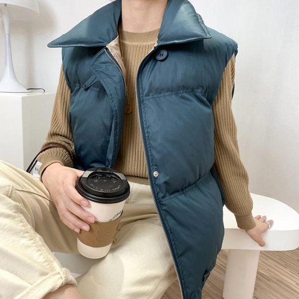 women's vests 2021 autumn/winter cotton vest korean black loose stand collar solid color waistcoat bread clothes, Black;white
women's vests 2021 autumn/winter cotton vest korean black loose stand collar solid color waistcoat bread clothes, Black;white