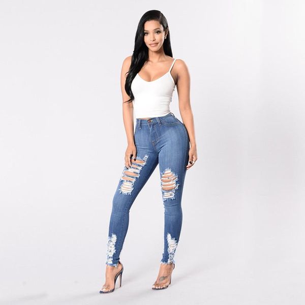 women's jeans women spring middle-waist ankle-length tight-fitting ripped pants with pockets for girls, light blue
women's jeans women spring middle-waist ankle-length tight-fitting ripped pants with pockets for girls, light blue