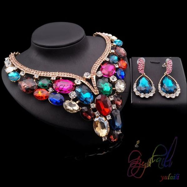 earrings & necklace yulaili sell water drop design cubic zircon plated gold copper ladies wearing jewelry sets, Silver
earrings & necklace yulaili sell water drop design cubic zircon plated gold copper ladies wearing jewelry sets, Silver
