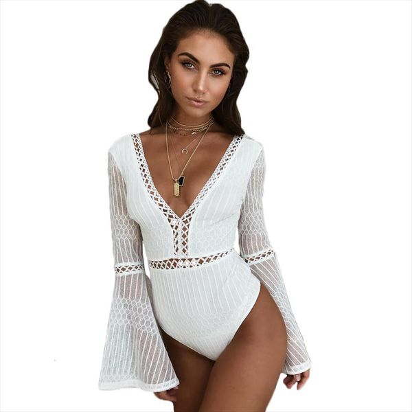 summer white bodysuit deep women romper v neck long sleeve hollow out lace overalls for bandage ladies, Black;white
summer white bodysuit deep women romper v neck long sleeve hollow out lace overalls for bandage ladies, Black;white