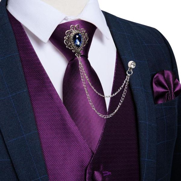 men's vests purple vest man christmas suit tie brooch corsage set mens silk formal waistcoat for wedding festival sleeveless jacket, Black;white
men's vests purple vest man christmas suit tie brooch corsage set mens silk formal waistcoat for wedding festival sleeveless jacket, Black;white