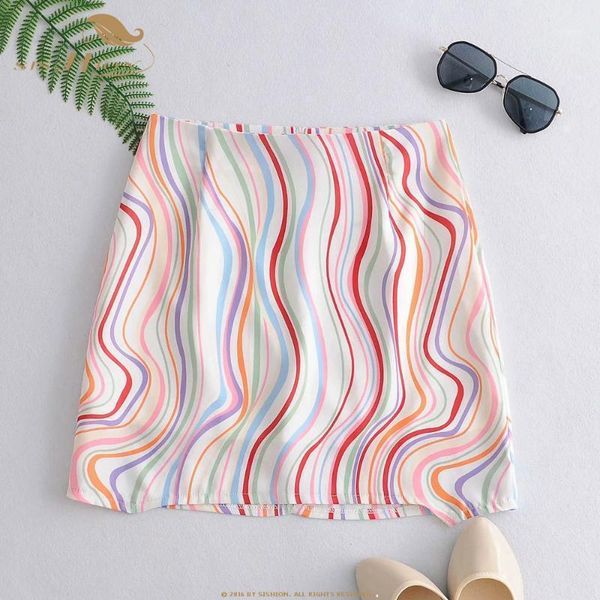 2021 ladies mini skirts womens faldas mujer moda rainbow striped print summer short wf01361, Black
2021 ladies mini skirts womens faldas mujer moda rainbow striped print summer short wf01361, Black