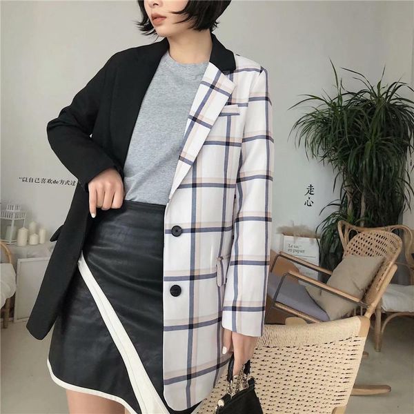 women's suits & blazers vintage women pathwork plaid 2021 summer fashion ladies one-piece suit female elegant girls chic clothes, White;black
women's suits & blazers vintage women pathwork plaid 2021 summer fashion ladies one-piece suit female elegant girls chic clothes, White;black