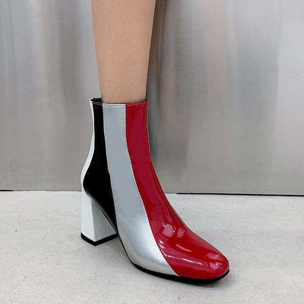 boots classic mixed colors british style women ankle elegant square toe chunky heels zipper lady autumn winter party shoe, Black
boots classic mixed colors british style women ankle elegant square toe chunky heels zipper lady autumn winter party shoe, Black